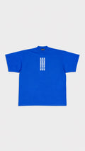 Over sized Royal Blue HAZARDOUSLDN triple print T