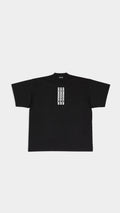 Over sized Ultra Black HAZARDOUSLDN triple print T