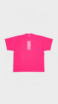 Over sized Hot Pink HAZARDOUSLDN triple print T